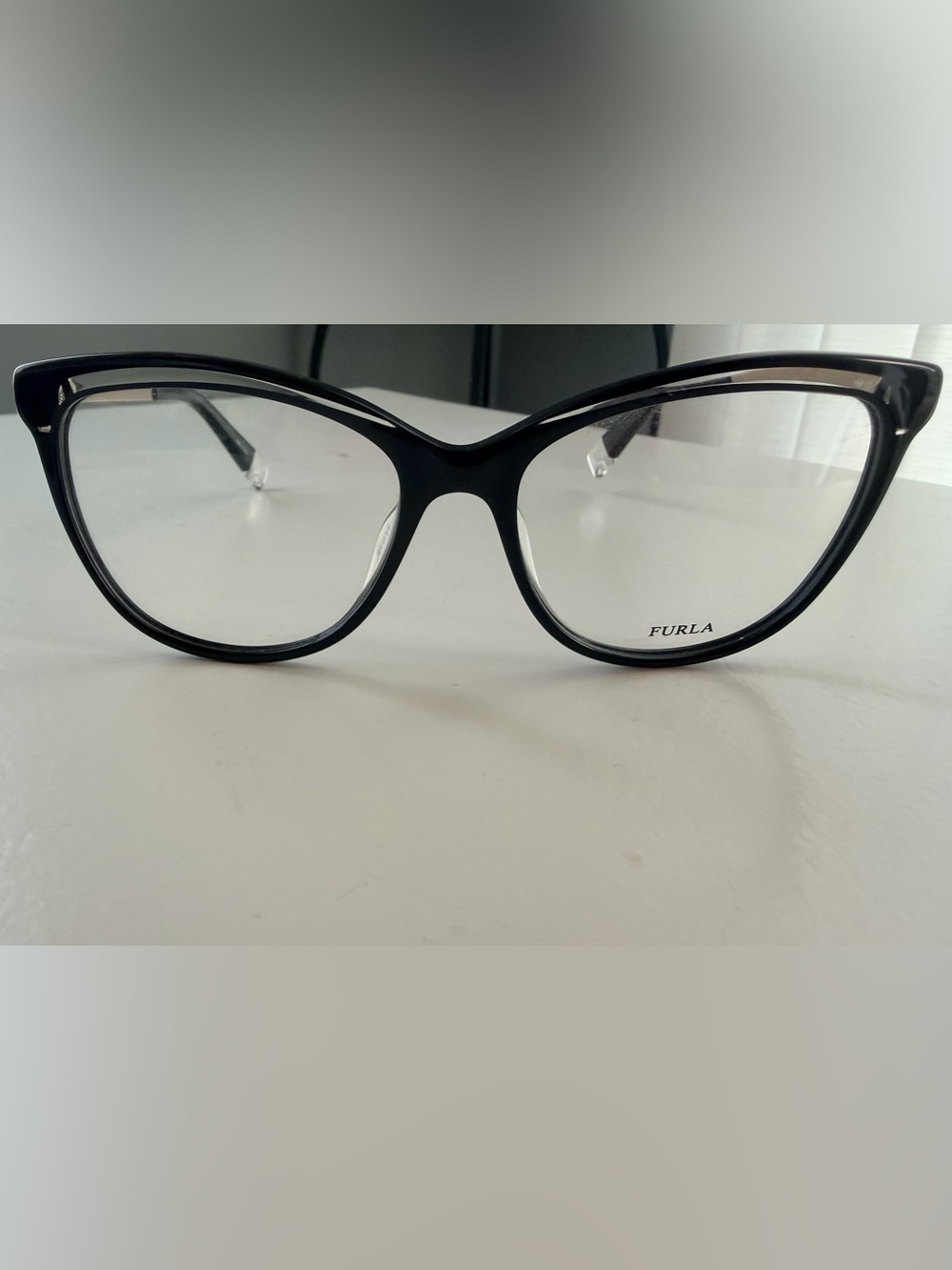 Furla Black Cat-Eye Eyeglass Frames VFU192 (With Original Demo Lenses)